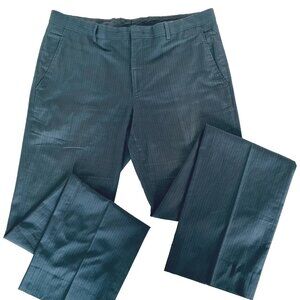 MIU MIU men's navy blue dress pants with pinstripe, 100% cotton, size 48 (EUR)